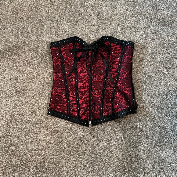 トップス theredthread corset EDIKTED Lennox Leopard Print Mesh Corset - ORANGE | Tillys